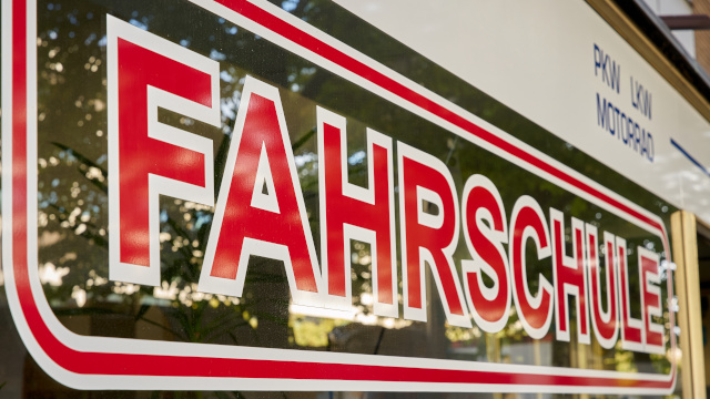 Fahrschule Schaufenster